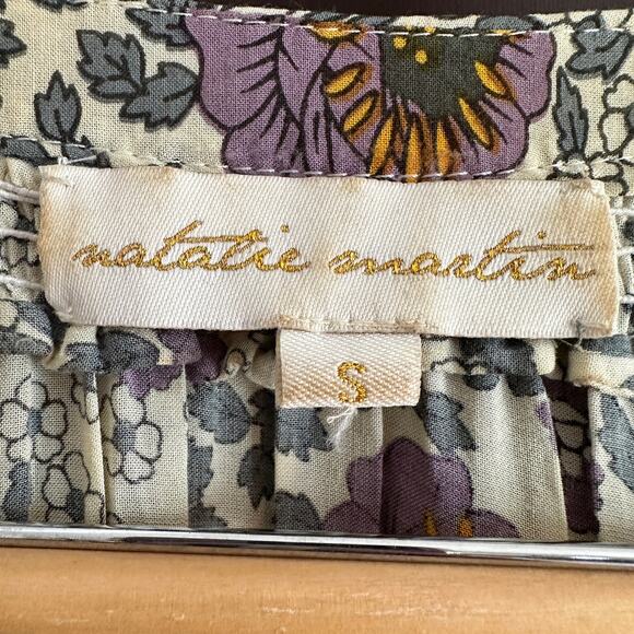 NATALIE MARTIN | Stevie Mini Swing Dress - Vintage Floral  Sand | Size Small - Picture 6 of 10